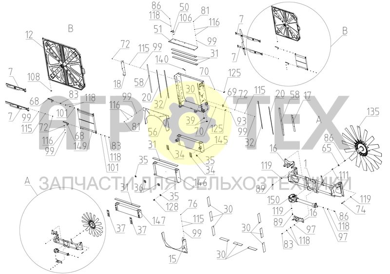 Блок радиаторов (2650.05.00.210) (№111 на схеме)